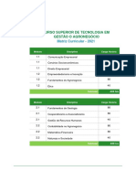 Matriz - 2021 - CST em Gestão Do Agronegócio