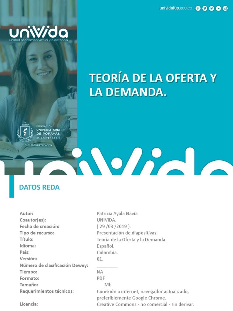 Teoría de La Oferta y La Demanda | PDF | Oferta (economía) | Oferta y ...