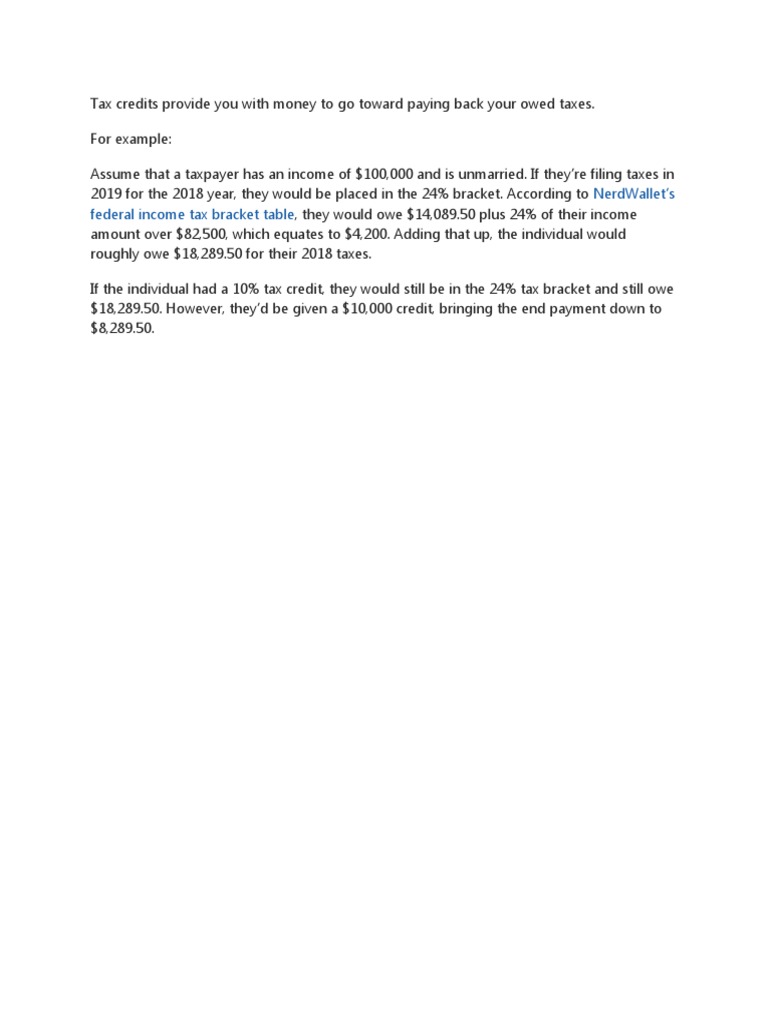 Nerdwallet'S Federal Tax Bracket Table PDF