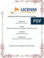 Universidad Cristiana Evangélica Nuevo Milenio: Mercadotecnia, Sección 1