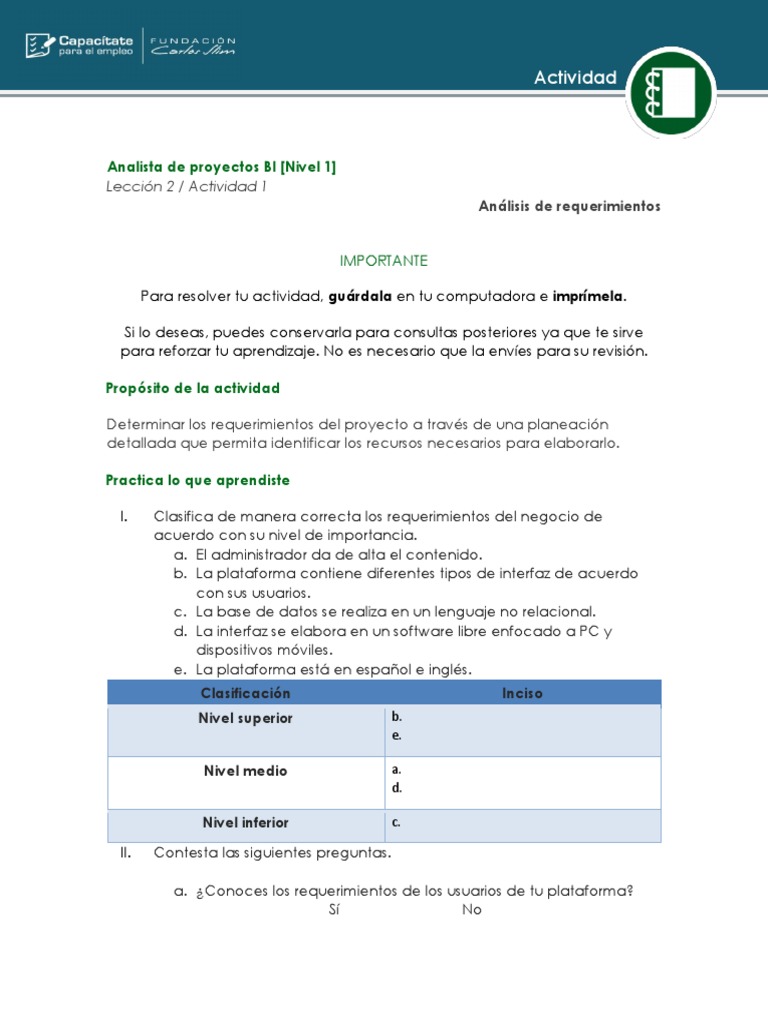 Análisis de Requerimientos del Proyecto | PDF | Software | Usuario ...