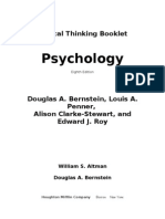 Psychology Critical Thinking Booklet