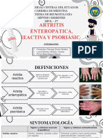 Artritis Enteropatica, Reactiva y Psoriasica