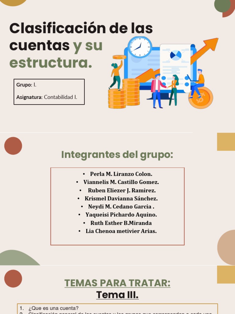 Clasificación y Estructura de Cuentas | PDF | Finanzas y dinero
