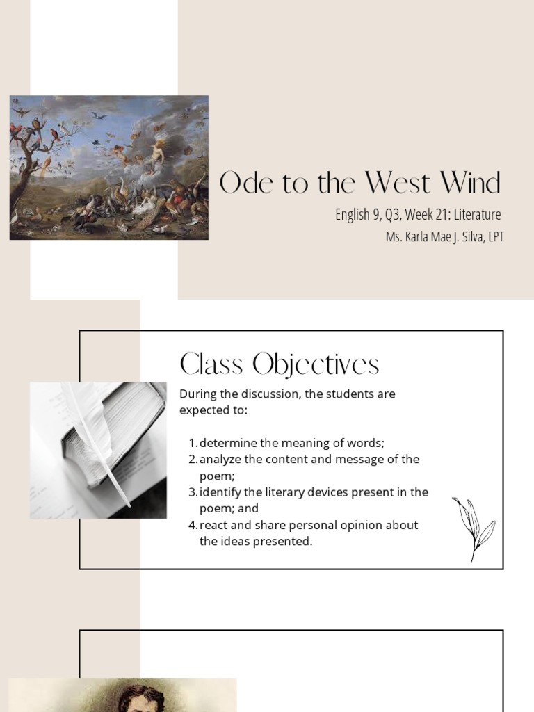 q3 Eng9 w21 l8.1 Ode To The West Wind PDF