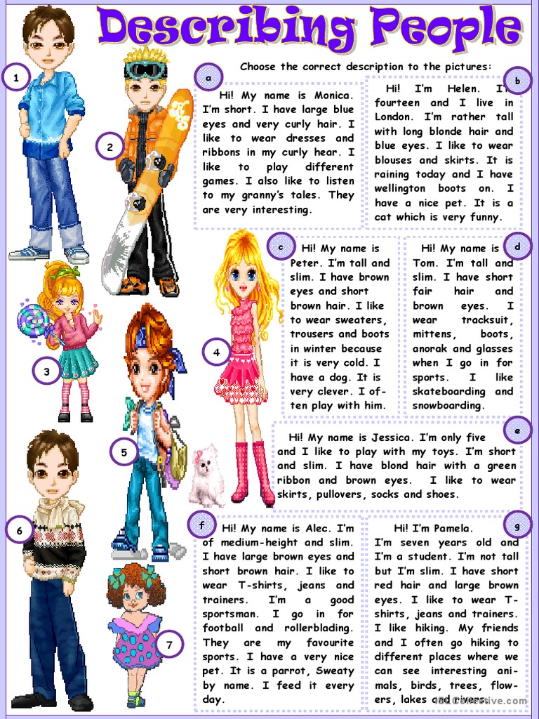 Describing People | PDF | Clothing | Fashion