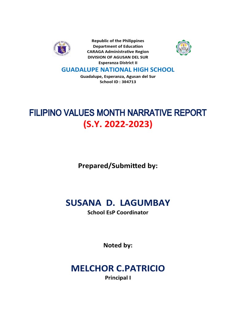 Filipino Values Month 2022-2023 Report | PDF | Educational Assessment ...