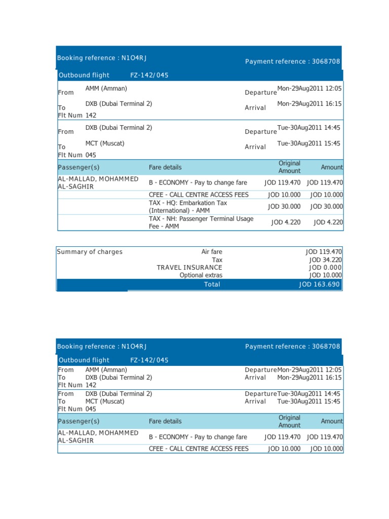 Booking Reference | PDF