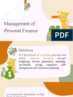 Management of Personal Finance