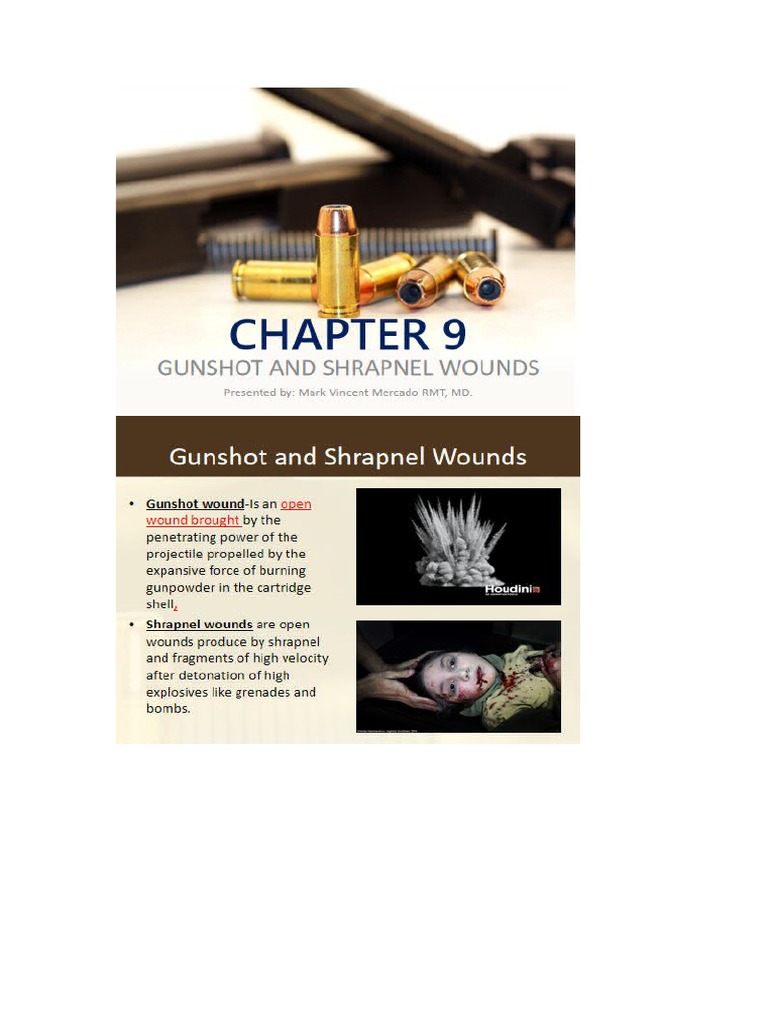 Chapter 9 Gunshot SND Shrapnel Wounds PDF