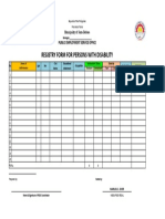 Registry Form For PWD