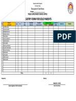 Registry Form For Solo Parent