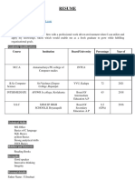 Mca Resume