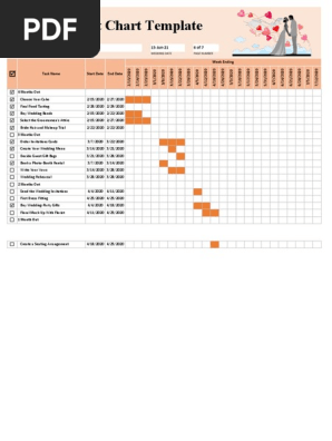 Wedding Gantt Chart Template - TemplateLab