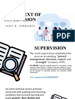 The Changing Context of Supervison