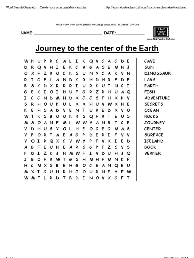 journey-to-the-center-of-the-earth-word-search-pdf-earth-sciences-nature