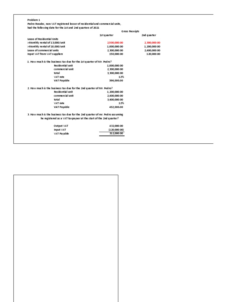 Exercise 2 PDF Value Added Tax Taxes