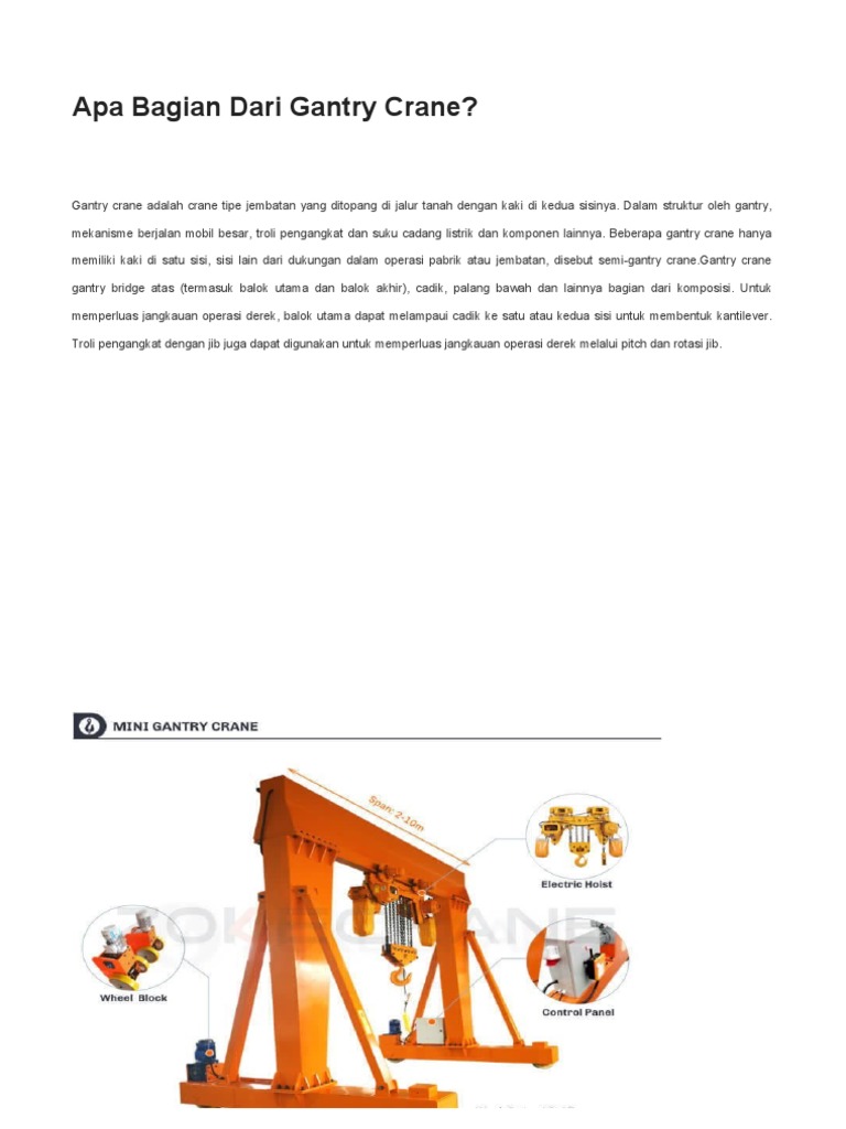 Apa Bagian Dari Gantry Crane | PDF
