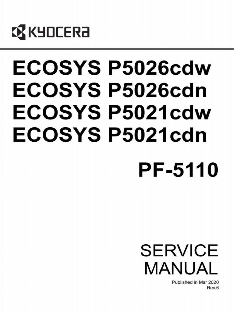 Ecosys p5026cdw | PDF | Printed Circuit Board | Electrical Engineering