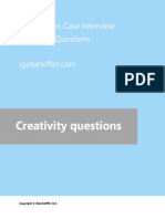 BCG Bain Creativity Questions