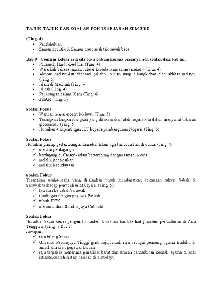 Topik Ramalan Sejarah 2010 Pdf