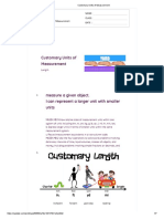 Customary Units Measurment