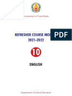 Class 10 English Refresher Course Module 2021 - 2022