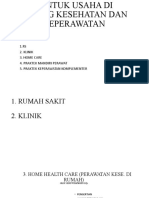 BENTUK USAHA DI BIDANG KESEHATAN DAN KEPERAWATAN Rev-1