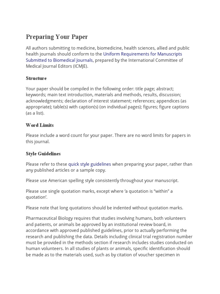 Preparing Your Paper | PDF | Career & Growth | Business