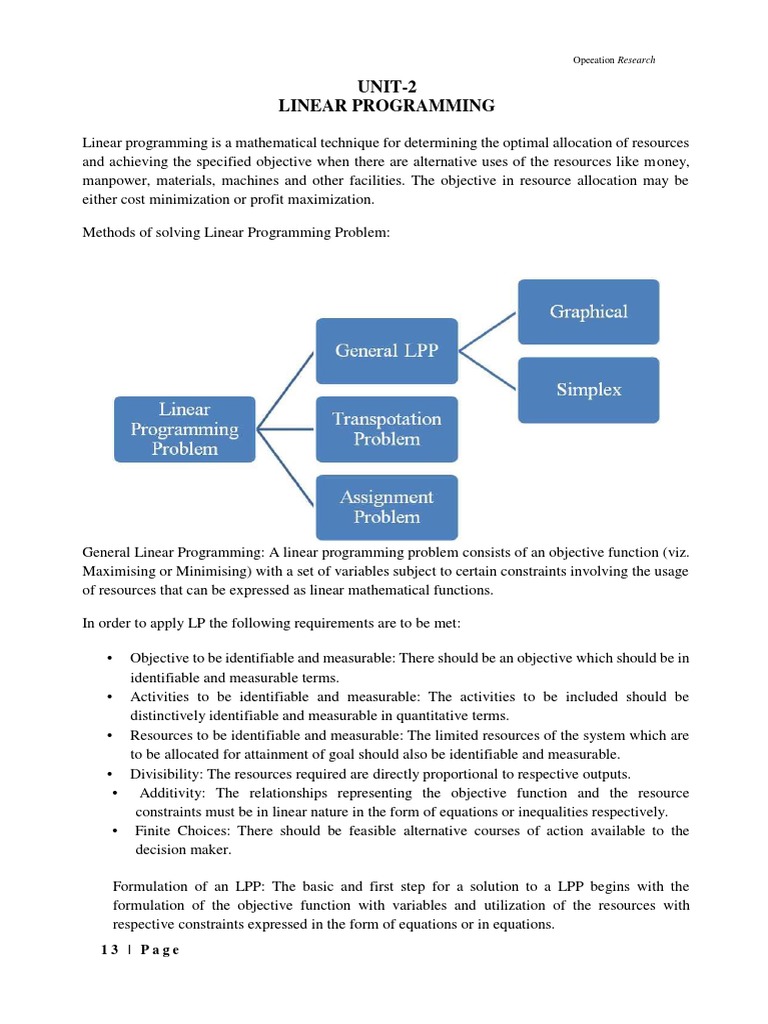 Linear Programming Optimization | PDF | Mathematical Optimization ...