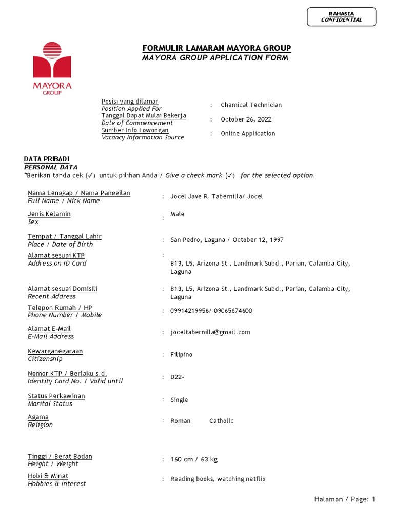 Biodata tabernilla jocel jave r pdf business