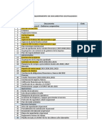 Lista de Documentos Requeridos Plataforma