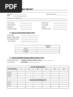 Insulation Test Report Template | PDF