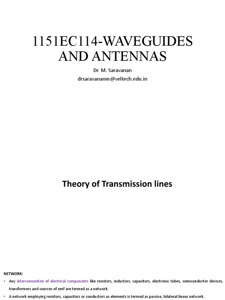 Transmission Line Theory | PDF | Electrical Impedance | Electrical Network