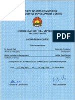 HRDC NEHU Certificate 7465
