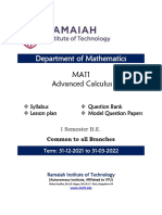 MA11 Advanced Calculus Syllabus
