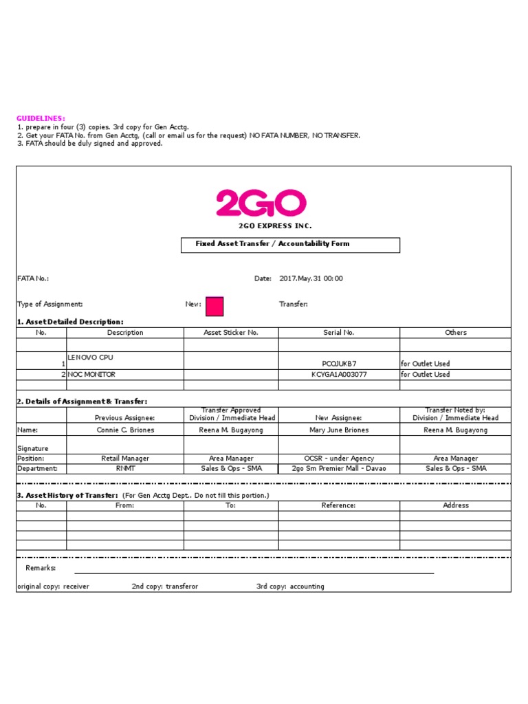 Fata Form 12.16.21 | PDF | Office Equipment | Computing