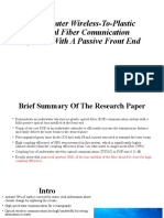 Research Paper in Optical Communications
