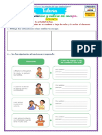 1.-Dibuja Dos Situaciones Cómo Cuidas Tu Cuerpo.: Cuidamos