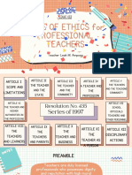 Code of Ethic For Professional Teachers