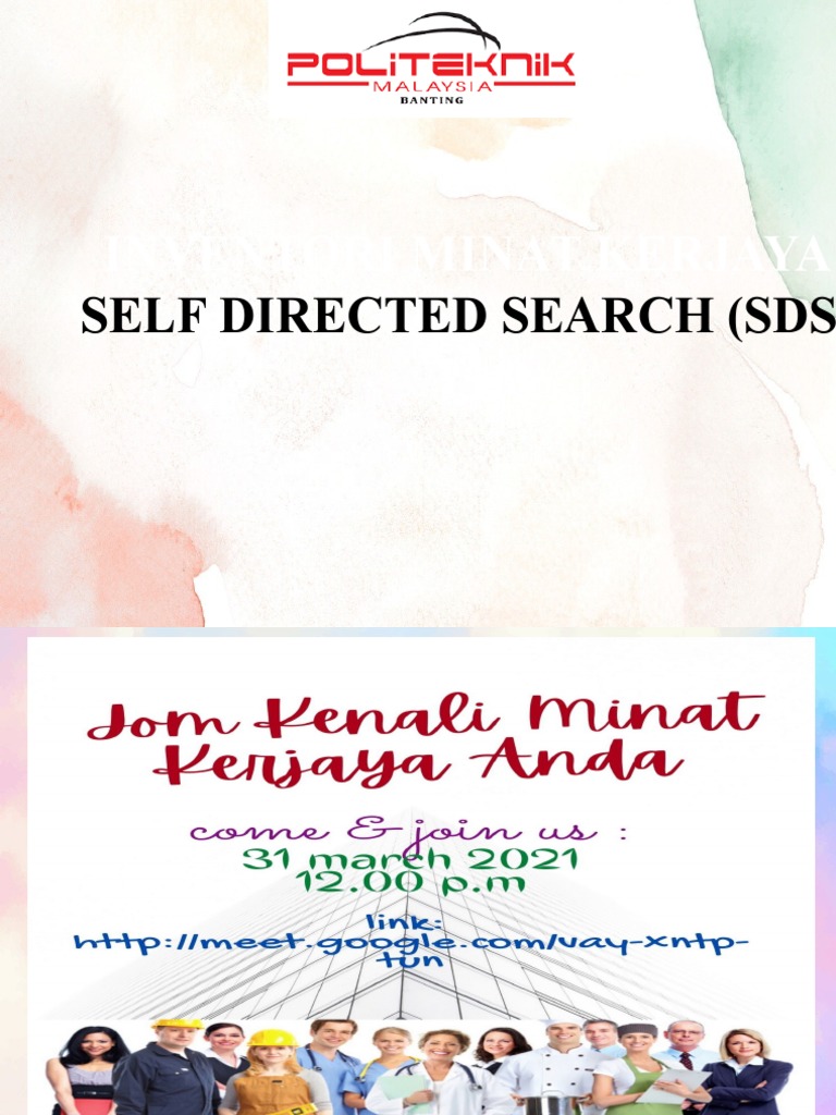 Inventori minat kerjaya self directed search sds pdf
