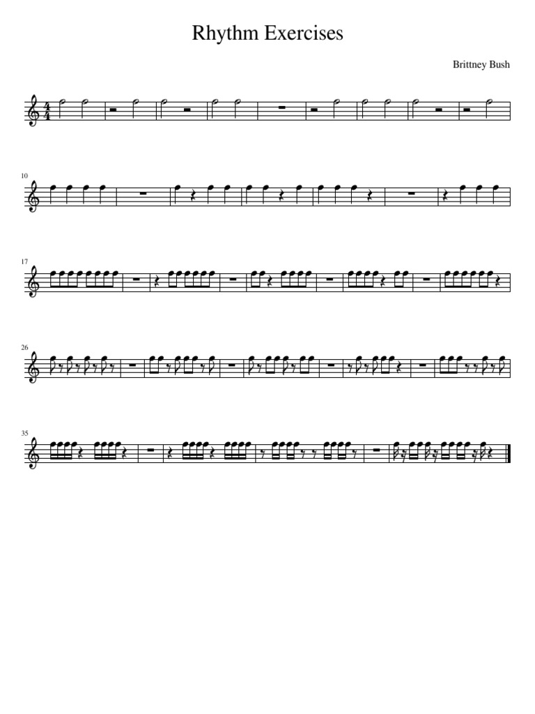 Rhythm Exercises PDF