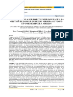 Dynamique de La Solidarite Familiale Face A La Gestion de Longue Duree Du Vih/sida Au Vingtet-Unieme Siecle A Abidjan