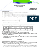 X Mathematics Pre Board TermII