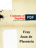 Customs of The Tagalogs For The Students