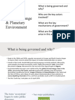 Governing Climate Change & Planetary Environment