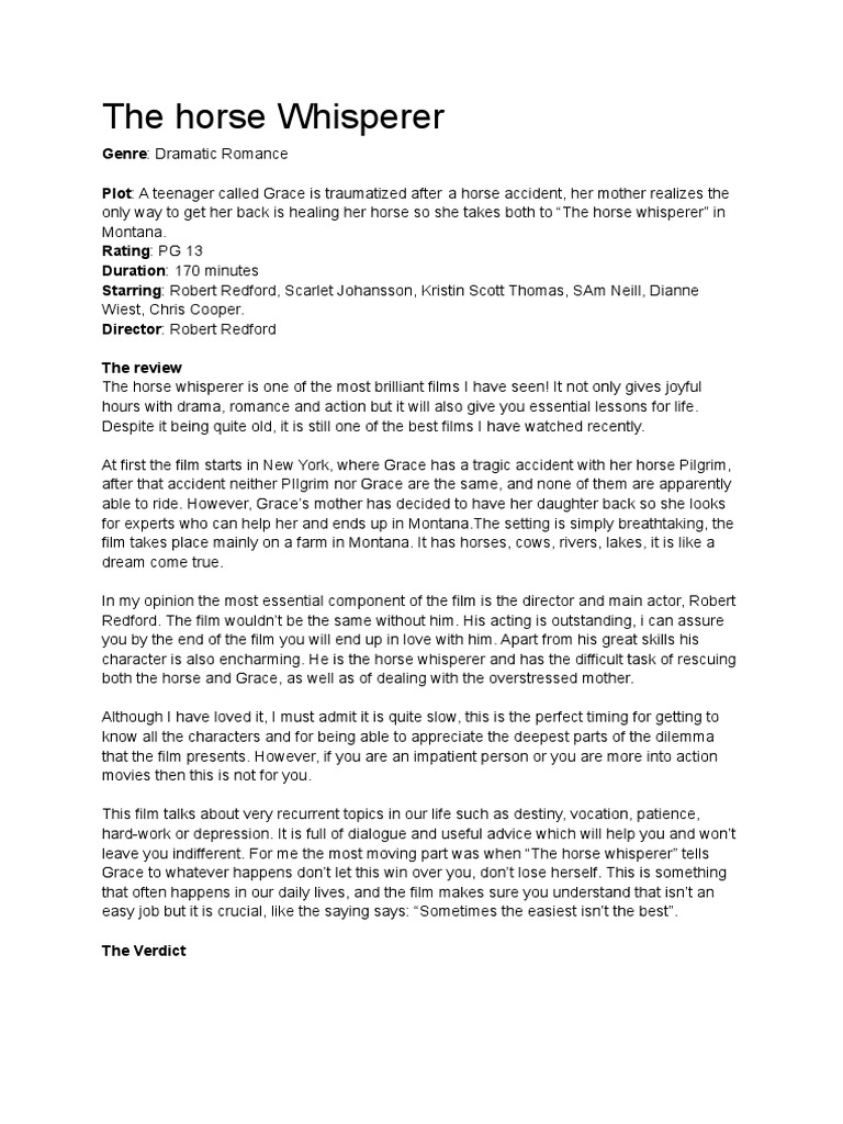 The Horse Whisperer PDF