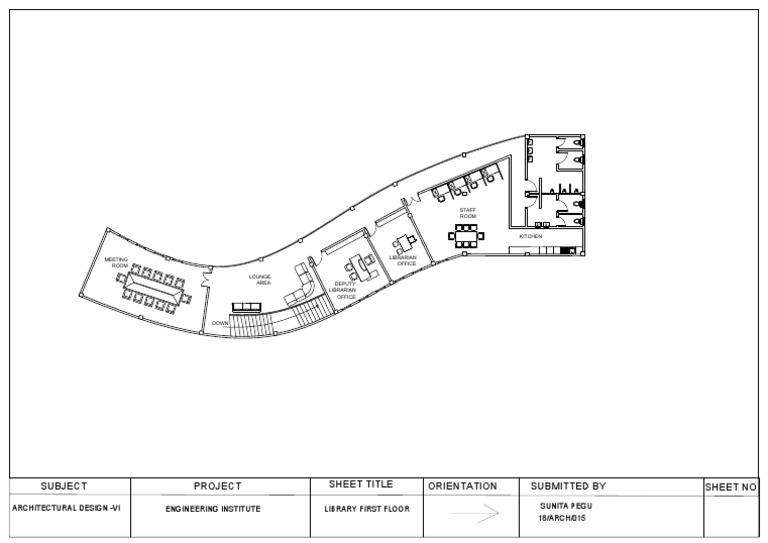Library First Floor Architectural Design | PDF