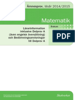 2015 Lärarinformation Inkl Delprov A