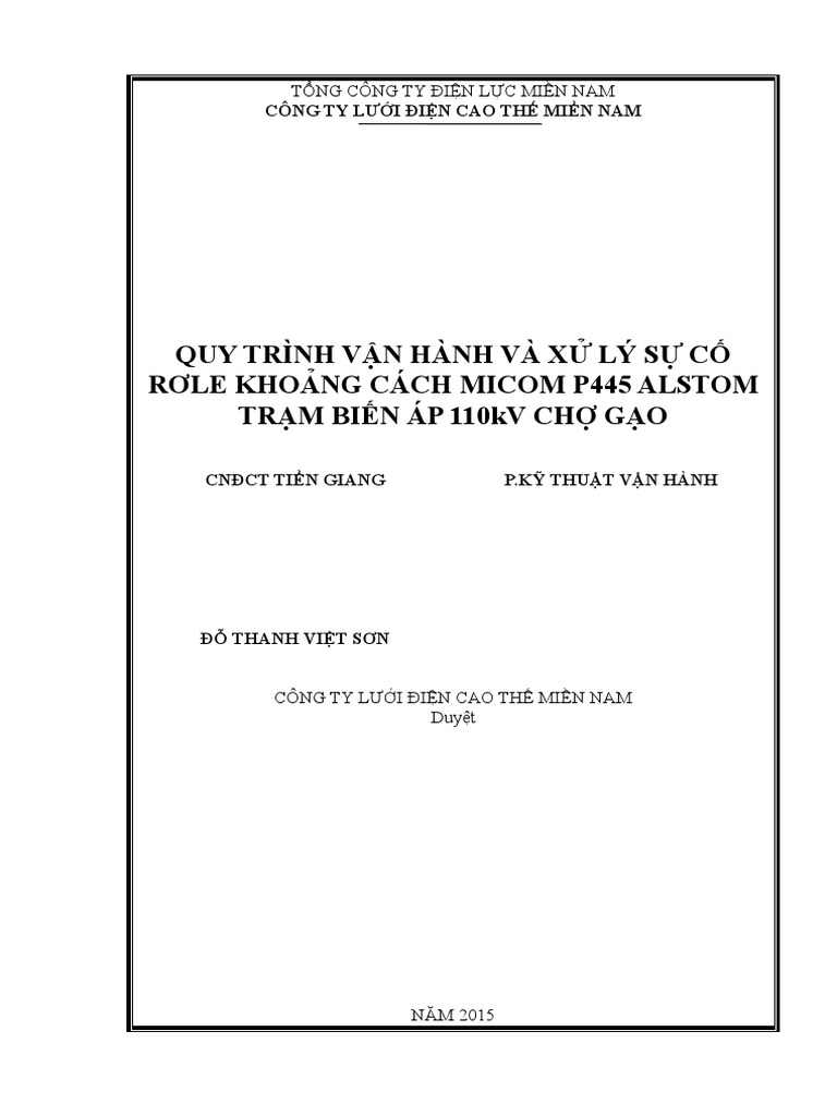Micom Alstom P445 21 Cho Gao .... | PDF